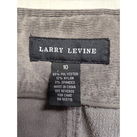 Larry Levine Skirt Size 10 Flared Corduroy Grey Zip Up Lined Velvet - Picture 9 of 14